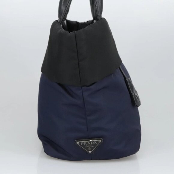 PRADA Hand Bag Nylon Navy Silver - Picture 6 of 15